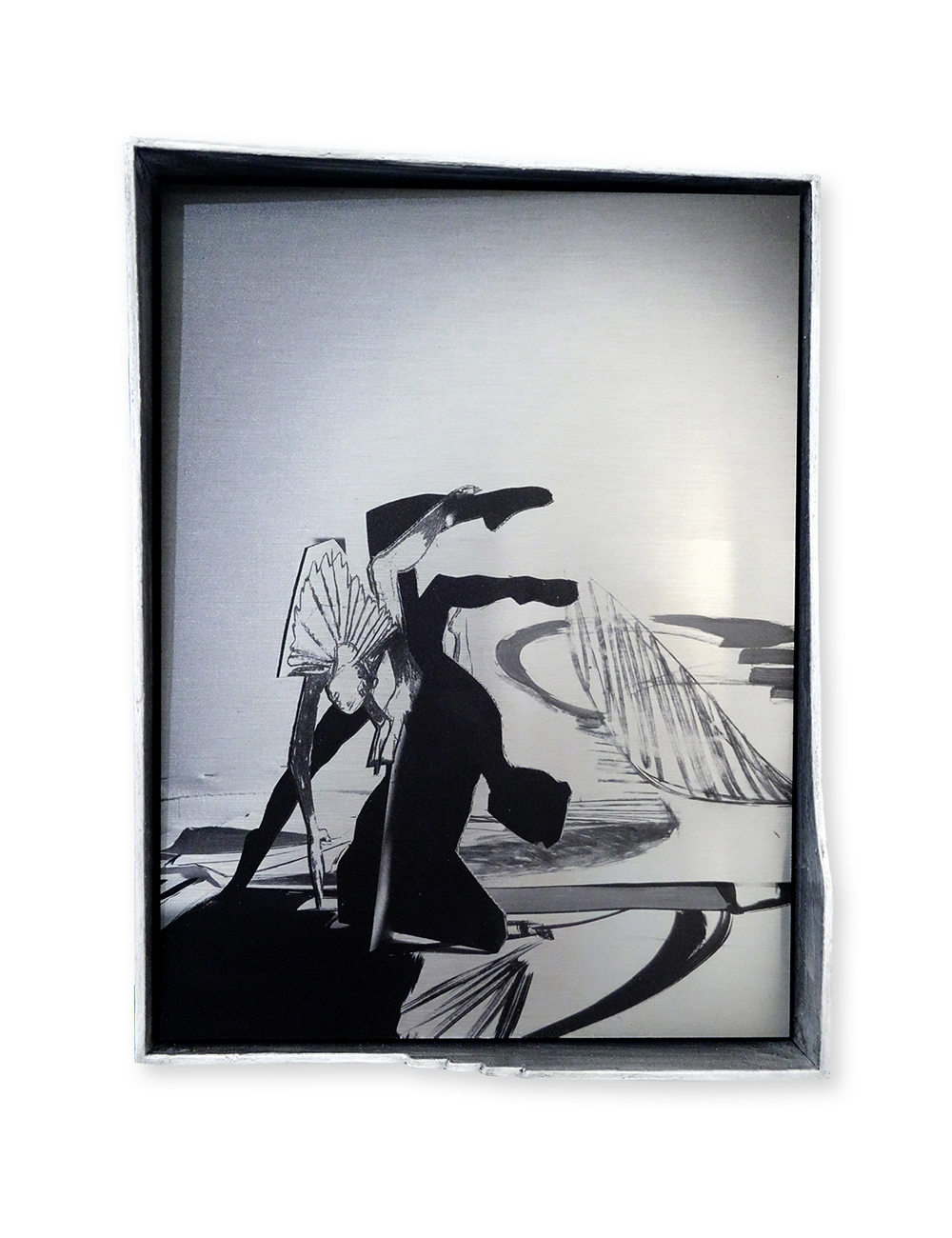 Fay Nicolson, 'Tableau (II)’, UV print on brushed aluminium in artist’s frame, 21 x 27 cm, 2022