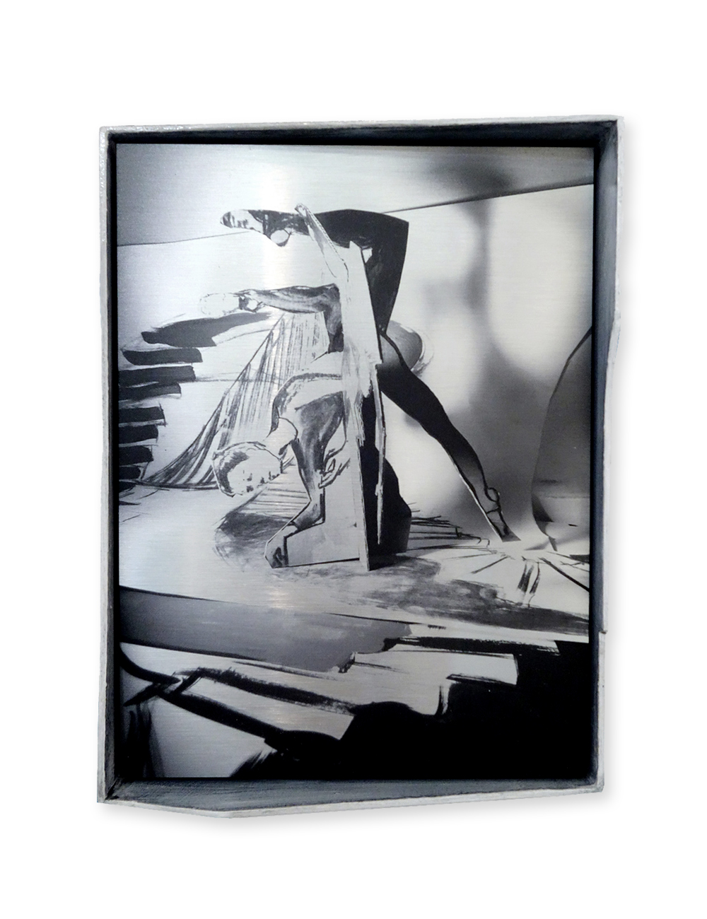 Fay Nicolson, 'Tableau (III)’, UV print on brushed aluminium in artist’s frame, 21 x 27 cm, 2022