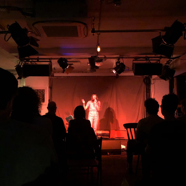 Fay Nicolson, >Live set for voice and loop pedal as part of Fay Nicolson, Rob Lye, Oliver Sutherland at Cafe Oto, 2021